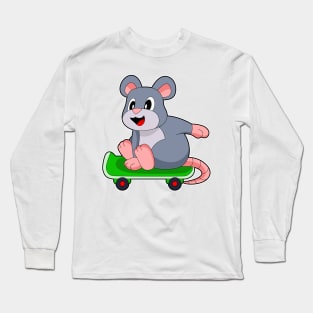 Mouse Skater Skateboard Long Sleeve T-Shirt